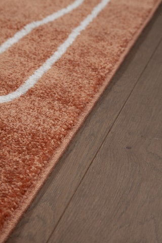 Tapis Atelier - Marron clair et blanc