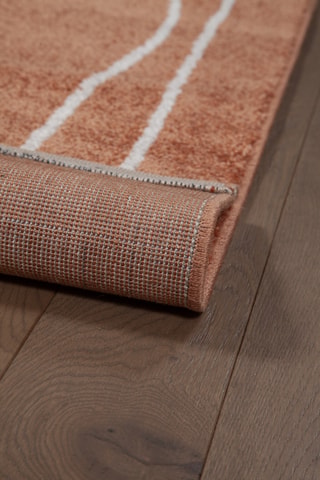 Tapis Atelier - Marron clair et blanc