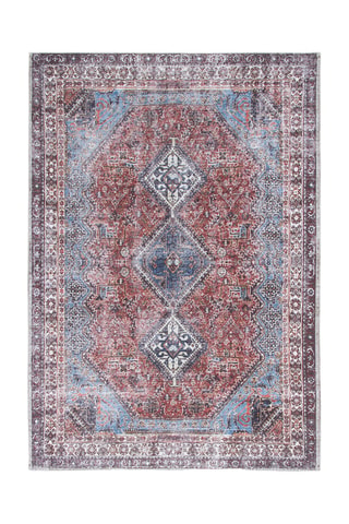 Tapis Oasis - Marron et bleu marine