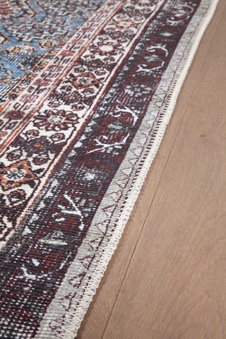 Tapis Oasis - Marron et bleu marine