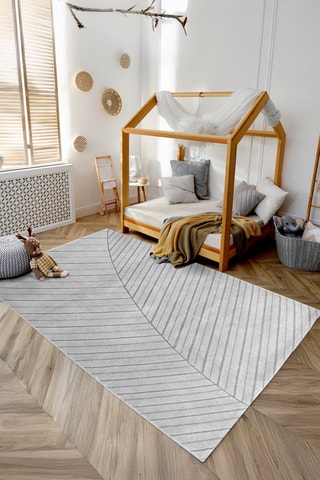 Alfombra Handcarved D - Gris claro