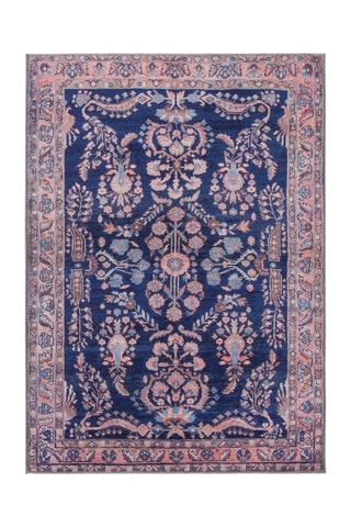 Tapis Oasis - Rose et bleu marine