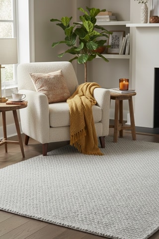 Tapis en laine Naive - Gris clair