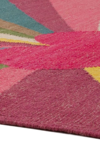 Alfombra de lana Kilim Hippie Des.1 - Verde oscuro