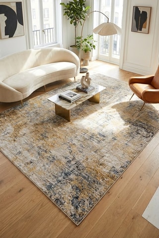 Tapis Matera Abstract - Bleu marine