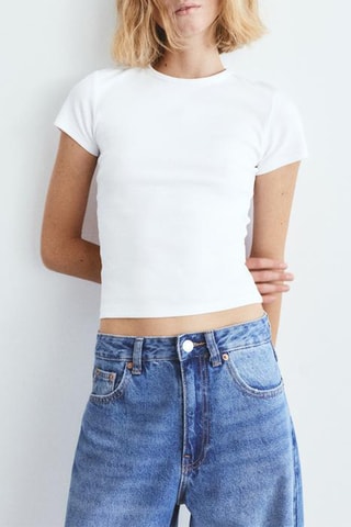 T-shirt cropped - Blanc