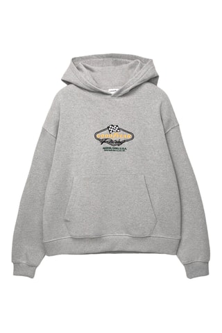 Sweat à capuche Goodyear - Gris clair chiné