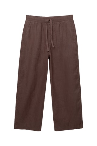 Pantalon baggy en lin - Marron