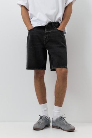 Bermuda en jean - Noir