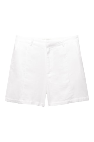 Bermuda en lin - Blanc