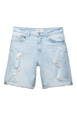 Bermuda slim en jean - Bleu clair
