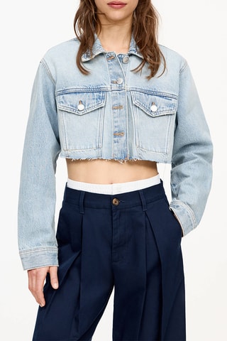 Veste court en jean - Bleu clair