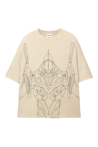 T-shirt Neon Genesis Evangelion - Beige