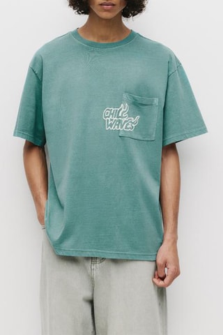 T-shirt relaxed - Vert d’eau