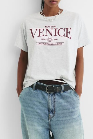 T-shirt - Gris clair chiné