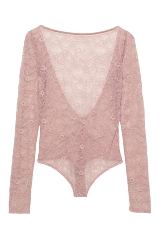 Body en dentelle - Rose poudré