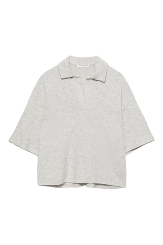 Polo oversize - Gris chiné