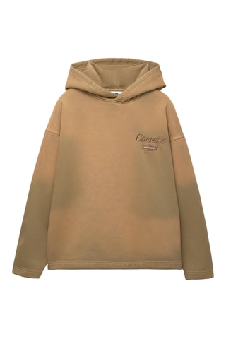 Sweat à capuche tie and dye - Marron clair