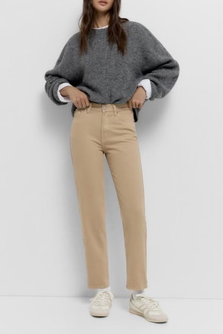 Jean mom 7/8 - Beige