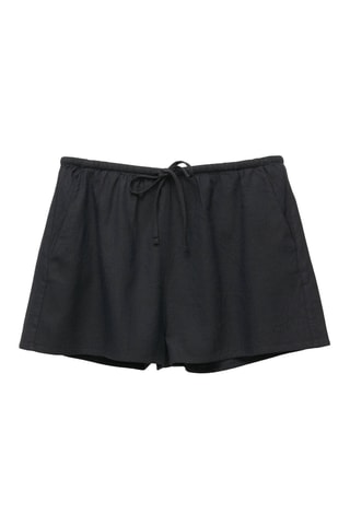Short en lin - Noir