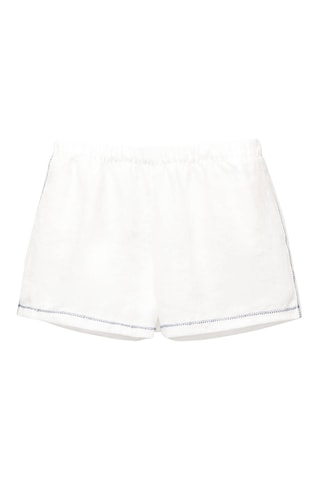 Short en lin - Blanc