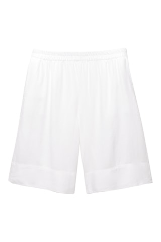 Short en lin - Blanc