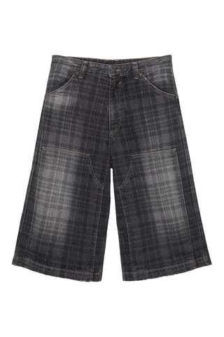 Short en jean - Gris