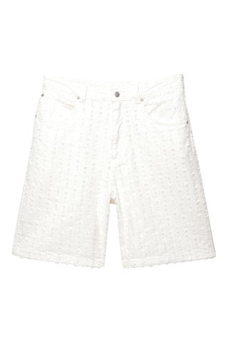 Bermuda en jean - Blanc