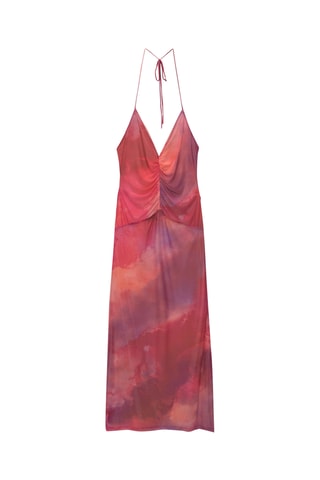 Robe midi tie and dye - Rose