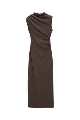 Robe midi - Marron