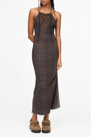 Robe midi - Marron