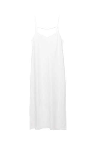 Robe midi en lin - Blanc