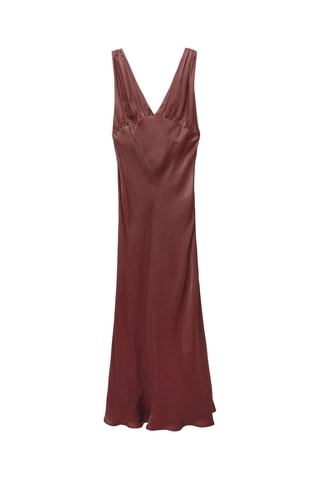 Robe midi - Marron