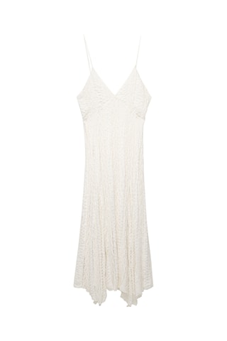 Robe midi en dentelle - Ecru