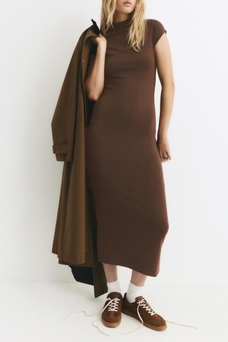 Robe fourreau - Marron
