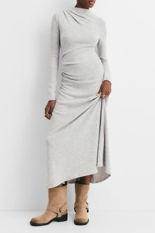 Robe midi - Gris clair