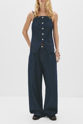 Top en jean - Bleu marine