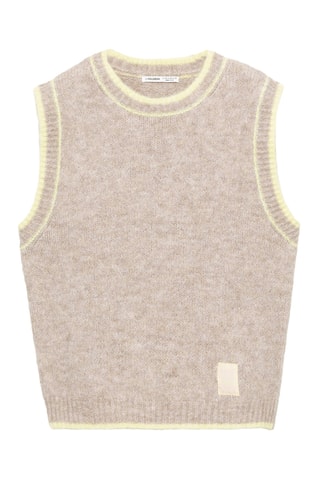 Pull sans manches - Jaune et marron
