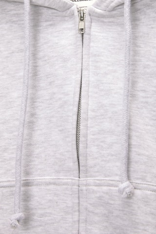 Sweat court à capuche - Gris clair chiné