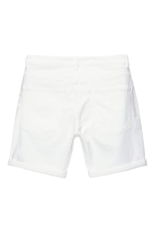 Bermuda slim en jean - Blanc