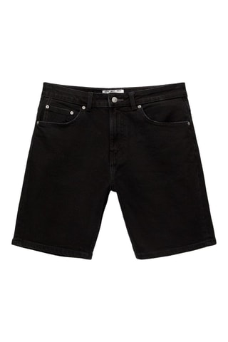 Bermuda slim en jean - Noir