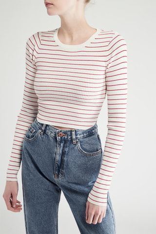 Pull - Blanc et rouge