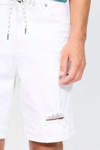 Bermuda skinny en jean - Blanc