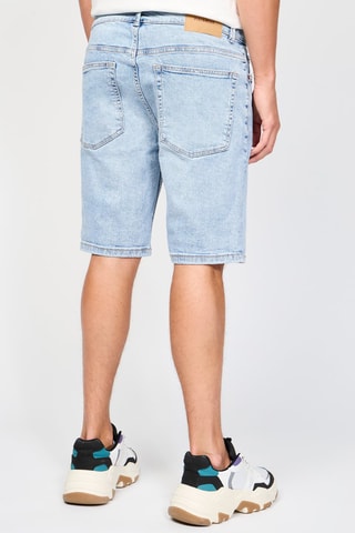 Bermuda slim en jean - Bleu marine