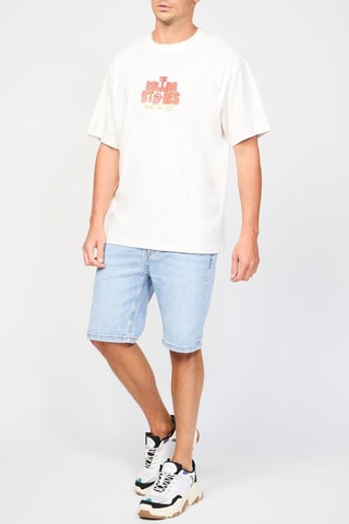 Bermuda slim en jean - Bleu marine
