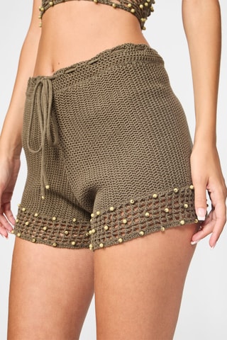 Short taille haute - Kaki