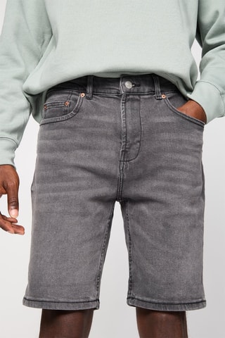 Bermuda slim en jean - Gris foncé