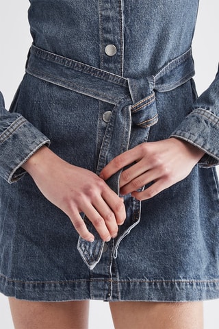Robe chemise en jean - Bleu