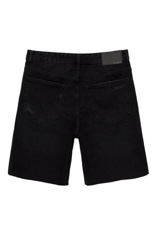Bermuda droit en jean - Noir