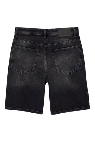 Bermuda droit en jean - Noir